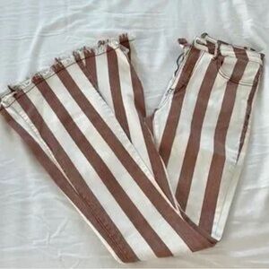 Striped bell bottoms// size medium